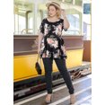 thumbnail image 4 of LARACE Blouse Grande Taille pour Femmes à Manches Courtes Chemise Décontractée Tunique Hauts T-Shirt Chemise Ample, 4 of 5
