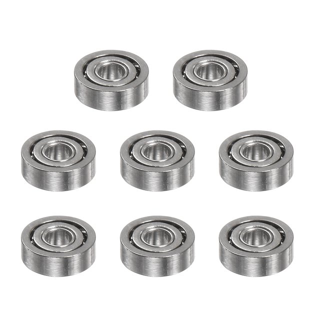 Unique Bargains 681K Roulements à Billes 1mmx3mmx1mm Acier Chromé Type Ouvert Lot de 8