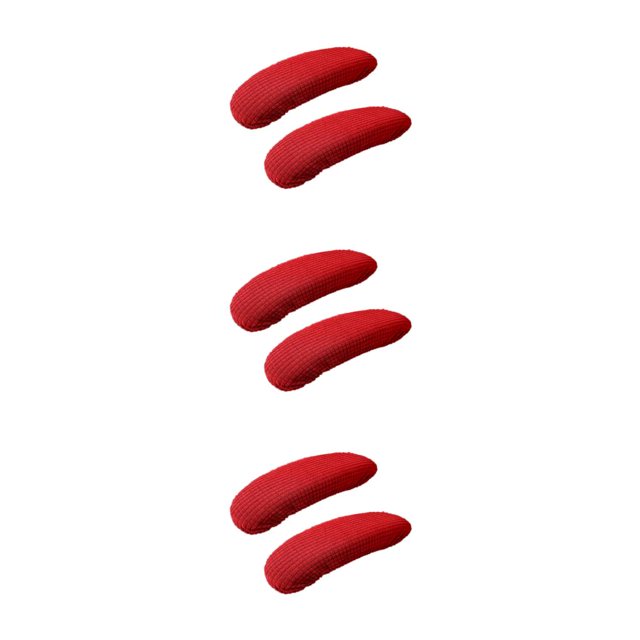 Redempat Washable Office Chair Armrest Covers Wear-resistant Easy To Install Wide Application Soft Winered 3Set