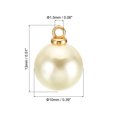 thumbnail image 2 of Unique Bargains Pendentifs Perles Factices 10 mm, Lot de 150 Perles Rondes Imitation Perle, Beige Doré, 2 of 6