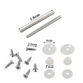 thumbnail image 3 of 2PCS Replacement Toilet Seat Hinge Set Chrome Hinges With Fittings For Wood Finished, 3 of 9