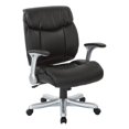 thumbnail image 1 of Boded Leather Office Chair in Silver and Black, 1 of 8