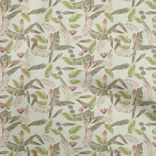 oneOone Silk Tabby Light Green Fabric Tropical Sewing Craft Projects Fabric Prints By Yard 42 Inch Wide