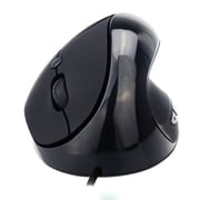 Dvkptbk Wired Vertical Ergonomic Usb Mouse - 6 Buttons 1000 And 1600 Dpi - Right Handed Design - Black