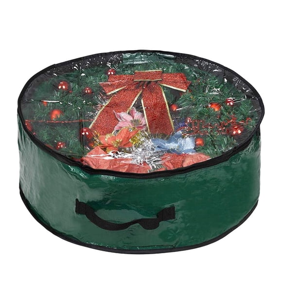 HLONK Storage Trunks Clearance  Christmas Wreath Storage Bag - Garland Holiday Container With Clear Window - Tear Proof Fabric  Room Storage
