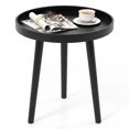 thumbnail image 1 of Costway 1 PCS Table d'Appoint Ronde Canapé Table Basse Bout de Canapé Table d'Accent Table de Nuit Mobilier pour la Maison Noir, 1 of 10