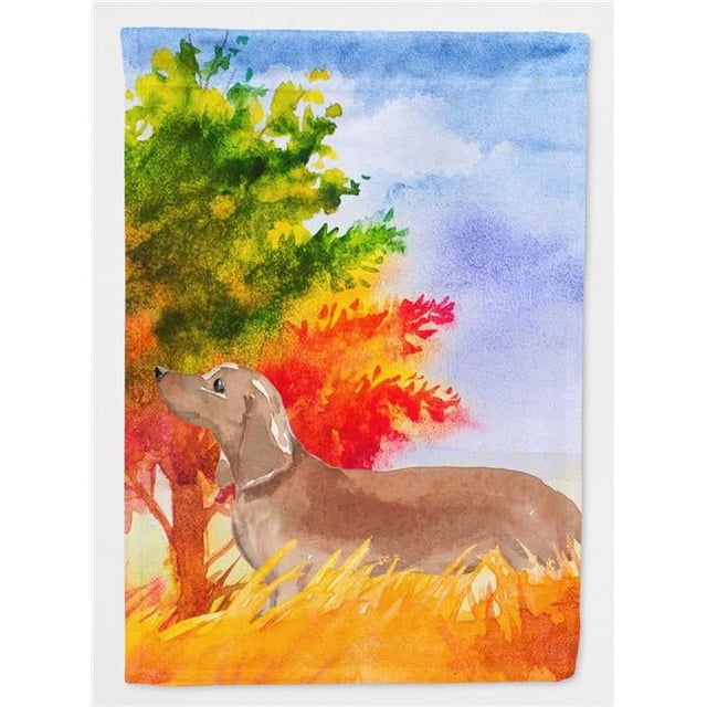 Carolines Treasures CK1932GF Fall Red Dachshund Garden Size Flag