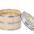 thumbnail image 1 of 1 Set Chinese Bamboo Kitchen Food Steamer, 1 of 5