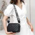 thumbnail image 2 of Women Crossbody Bag Color Clash PU Tote Bag Chain Simple Female Commuter Handbag, 2 of 9