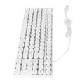 thumbnail image 1 of Clavier USB Filaire, Clavier de Jeu Rétroéclairé Coloré Rond à 87 Touches, Clavier d'Ordinateur Ergonomique Mécanique Tactile Prêt à l'Emploi pour Ordinateur de Bureau, Portable, PC, 1 of 8