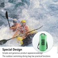 thumbnail image 2 of Waterproof Bags Multifunctional Outdoor Backpack Large-Capacity Equipment Foldable Kayak Rafting Bag Pool Beach Sports Green 15L Shoulders, 2 of 9