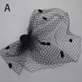 thumbnail image 1 of New White/Black/Red Ivory Bridal Net Birdcage Veils Charming Wedding Hats, 1 of 2