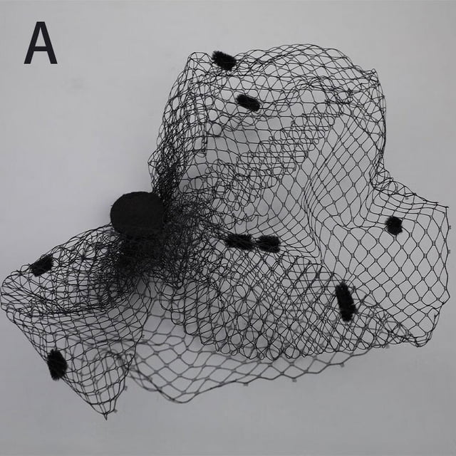 New White/Black/Red Ivory Bridal Net Birdcage Veils Charming Wedding Hats