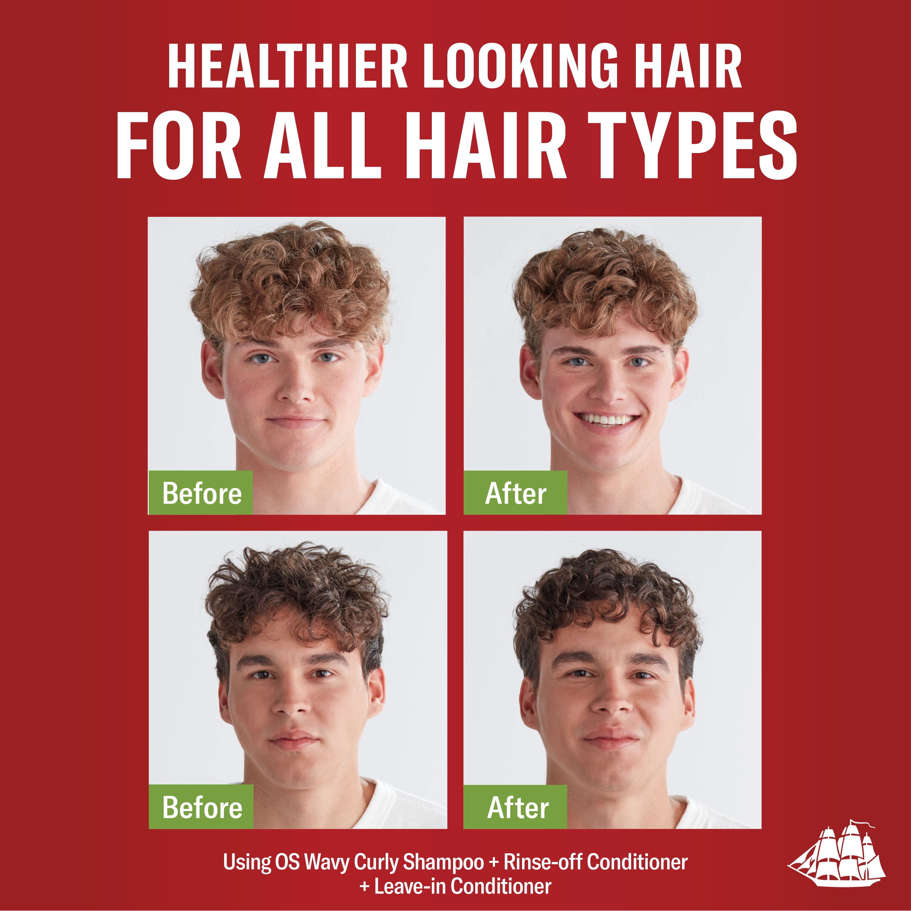 Old Spice Shampooing pour Cheveux Ondulés et Bouclés avec Aloès & Huile d'Avocat