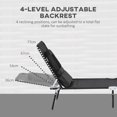 thumbnail image 4 of Outsunny 2 Pcs Chaise Longue d'Extérieur Réglable, Chaise Longue Pliante de Jardin, 4 of 10