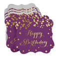 thumbnail image 3 of Inkdotpot Pack Of 100 Happy Birthday Paper Tags DIY Craft Bracket Shape Real Gold Foil Hang Tags, 3 of 6