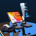 thumbnail image 1 of pstuiky Adjustable Phone Stand Multi-Angle Folding & Lift Design Universal Holder for 4-10" Smartphones & Tablets Non-Slip Rubber Pads Desk Accessory for Video, Gaming Video Calls, 1 of 8