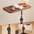 thumbnail image 4 of SUSUZI Height Adjustable C-Shaped End Table – Portable 16"x12" Sofa Side Table with Lower Storage Shelf, Metal Frame MDF Top, 4 of 7