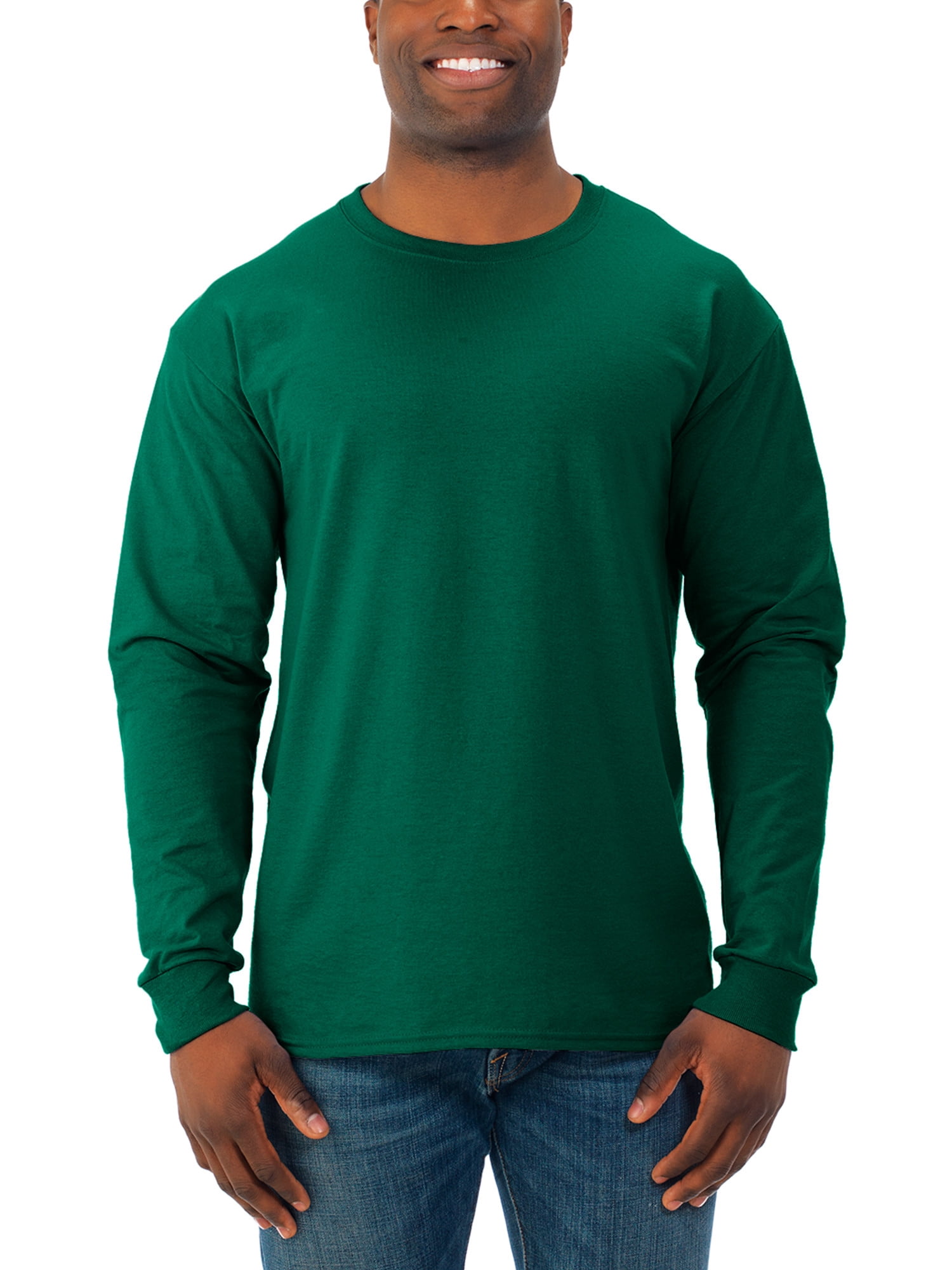 Jerzees T-Shirt à Manches Longues à Col Ras du Cou Évacuant l'Humidité pour Hommes et Grands Hommes