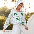 thumbnail image 2 of Kids Sun Protection Zip Hoodie Lightweight Long Sleeve Rash Guard with Hood Swim Cover Up Light Gray 7 Years-8 Years, 2 of 4