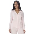 thumbnail image 1 of Secret Sleep Long Sleeve Button Top with Piping - Online exclusive, 1 of 5