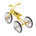 thumbnail image 4 of HILABEE 1:10 Scale Alloy Tricycle Bike Model Toy Tabletop Home Decoration Yellow, 4 of 9