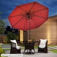 thumbnail image 4 of Costway Parasol de Patio Solaire de 10 Pi avec 96 Lumières DEL, Inclinaison Réglable à 35°, Toit Ventilé, Rouge, 4 of 4