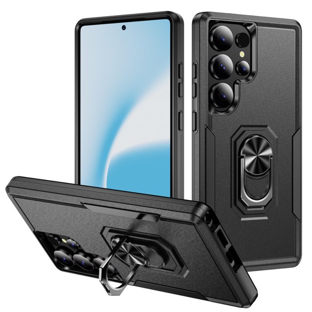 TYJKeJi Case with Stander Holder Kickstand Drop Resistant Shockproof Case For Samsung Galaxy S25 Ultra