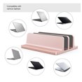 thumbnail image 2 of Aluminum Alloy Laptop Notebook Computer adjustable stand Vertical laptop Desktop Adjustable Holder Vertical Dual Slots Stand Rack, 2 of 7