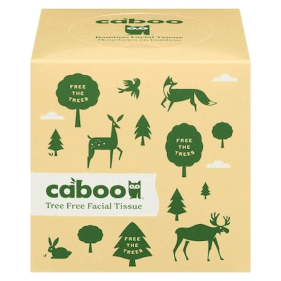 Caboo White Eco Friendly Hypoallergenic Tree Free Facial Tissue