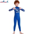thumbnail image 4 of Combinaison de Plongée pour Enfants Combinaison à Manches Longues Maillot de Bain Combinaison de Bain Bleu P, 4 of 6