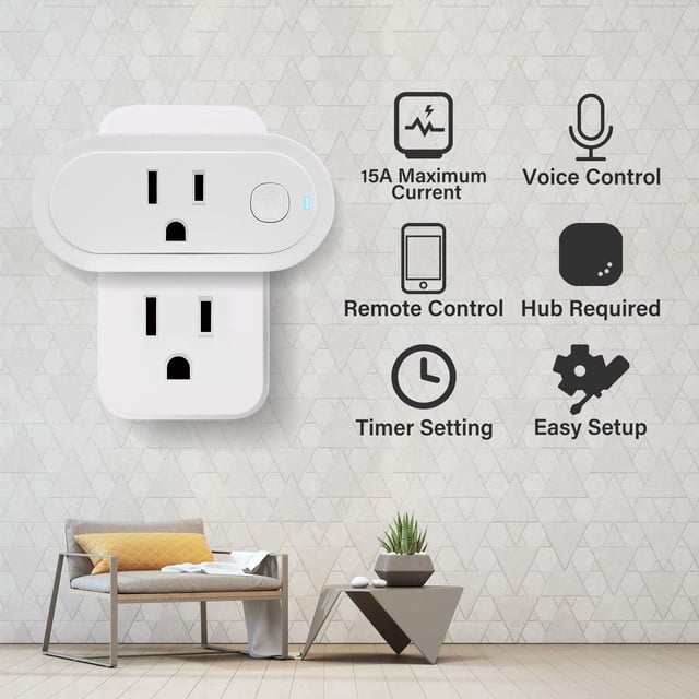 Smart WIFI Plug Can Be Voice Controlled By Alexa and Google Home Smart Home Socket