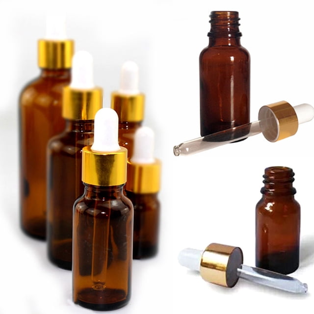Lubelski Amber Glass Reagent Liquid Pipette Bottle Eye Dropper Empty Dropper Bottle
