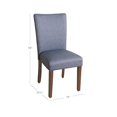 thumbnail image 2 of HomePop Chaise de Salle à Manger d'Appoint Classique Parsons Rembourrée, Bleu (Ensemble de 1), 2 of 5