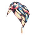 thumbnail image 4 of 3PCS Floral Print African Turban for Women Knot Pre-Tied Bonnet Beanie Cap Headwrap, 4 of 4