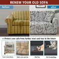 thumbnail image 4 of Ash Color Elastic Sofa Covers for Living Room Corner L-shape Couch Cover Sectional Chair Slipcovers Protector Cover 1/2/3/4 seat, 4 of 7