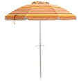thumbnail image 4 of Gymax 6.5Ft Beach Umbrella w/ Tilt Mechanism Sand Anchor Carrying Bag Yellow + Orange, 4 of 10