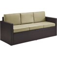 thumbnail image 1 of Afuera Living Wicker Patio Sofa in Brown and Sand, 1 of 5