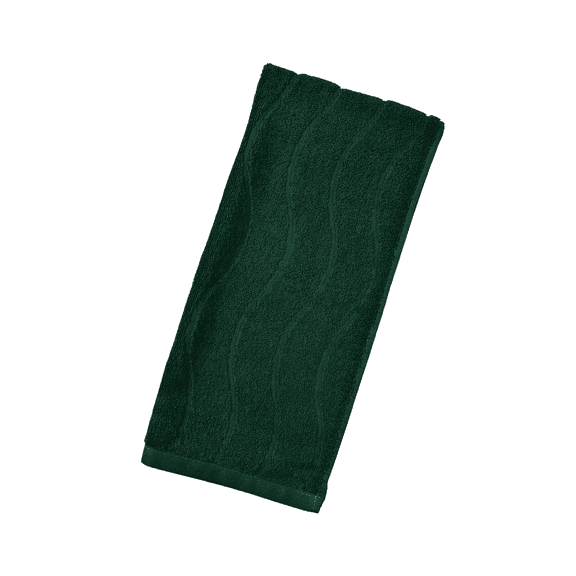 Ngheia Forest Green Towel, Hand Towels Set in Wavy Striped Towels for Bathroom Kitchen， Cotton Solid Color Thickened Towel for Adults Water Pattern Design Highly Absorbent, 1 Towel