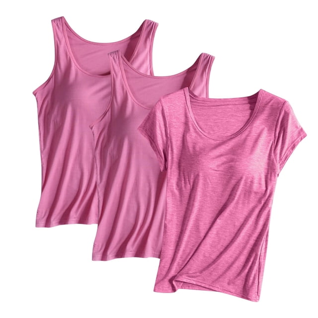 Limited Time Savings,Women's Cotton Mat Shirt, No Steel Rim, Comfortable, Solid Color, Maternity, for Home/Office Timeless Style|20%Modal,40% Cotton,40% Polyester,Hot Pink,Sopatenor