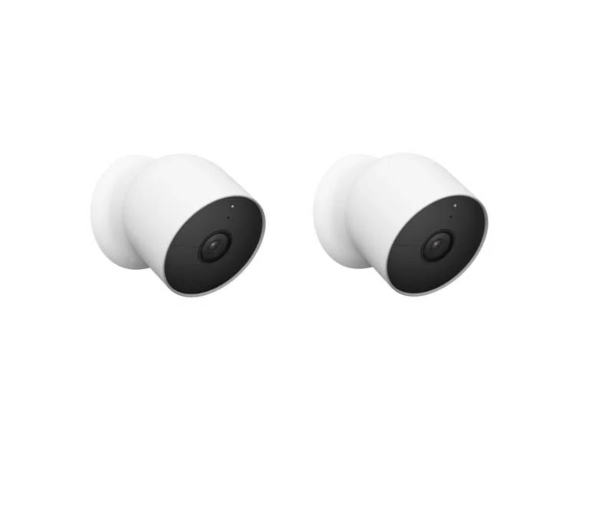 Google Nest Cam (Battery) Wire-Free Indoor/Outdoor Security Camera - White (2-Pack)