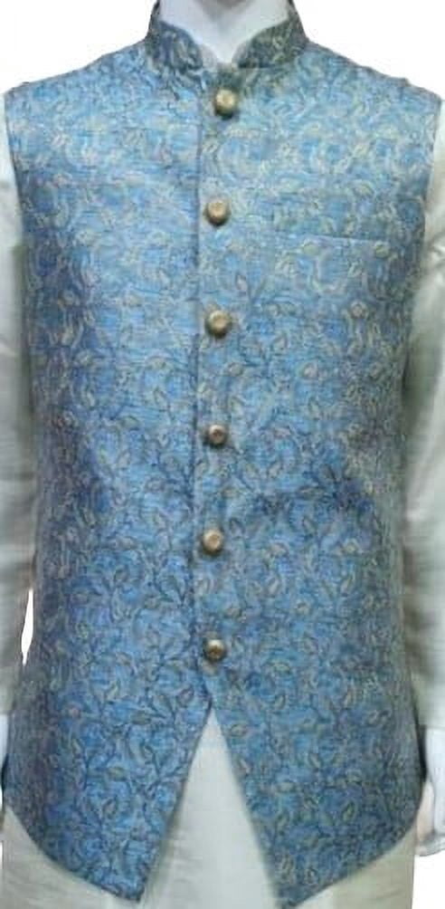 Bellisimo Fashon Men's Luxury Embroidered Nehru Jacket Vests