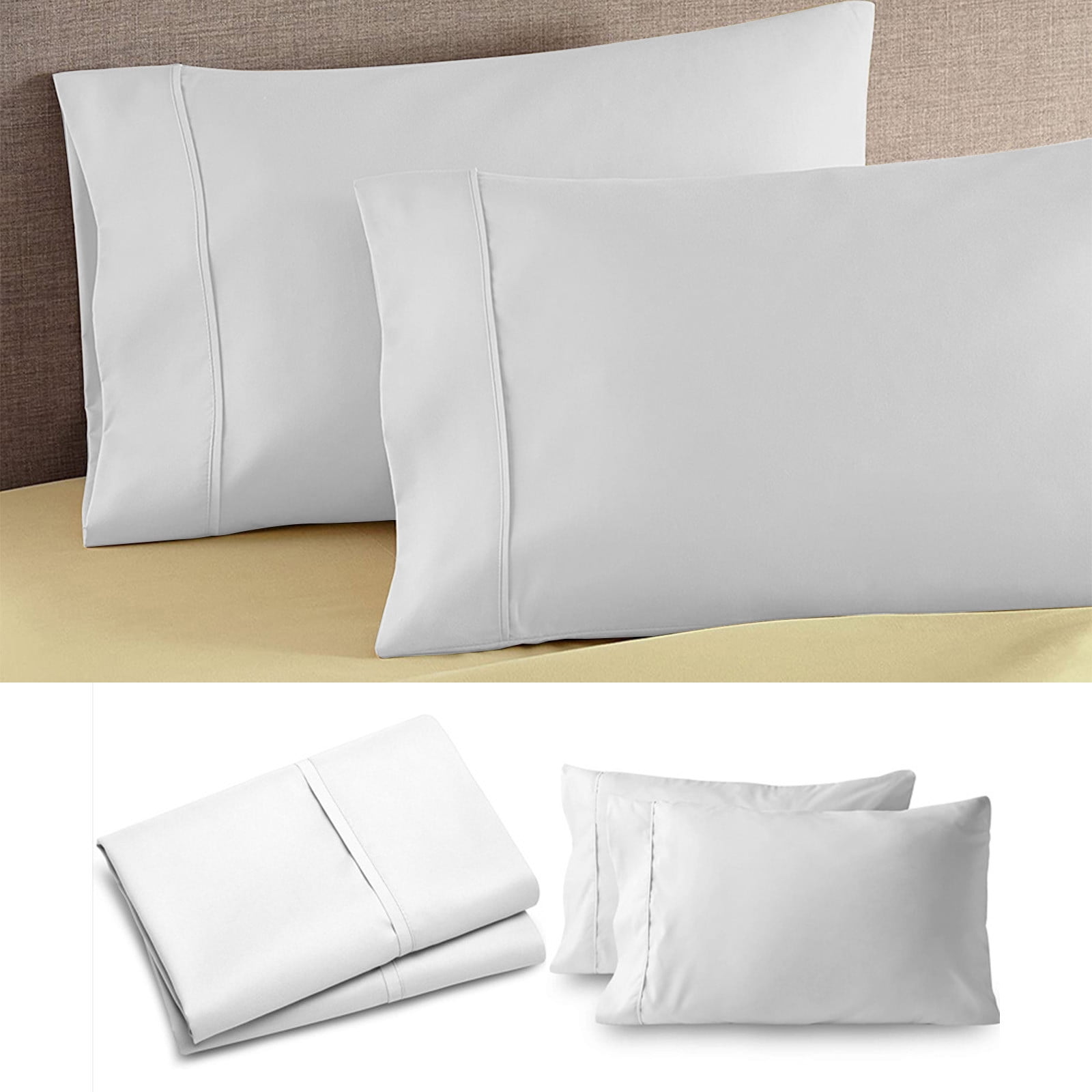 Pillow Cases Queen Size Set Of 2 Pillow Covers Pillow Cases Pillow Cases Queen Pillow Cases Envelope Closure Soft Brushed Microfiber Fabric Shrinkage and Fade Resistants Pillow Covers