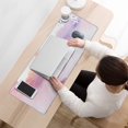 thumbnail image 2 of Chic Pink Gold Marble Mouse Pad - Large 31.5x11.8in Desk Mat & Pink Desk Accessories, 2 of 7
