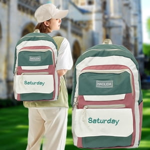 Teen Backpack For School Color Blocking Sports Kids Backpack For Teens Middle School Students Bookbag Computer Bag For School Waterproof Casual Daypack Travel