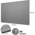 thumbnail image 4 of Large Bulletin Board Large Cork Board Alternative for Wall x es Felt Board Foldable Notice Board Pin Board Vision Board -, 4 of 7