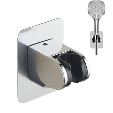 Support de Pomme de Douche à Main Autocollant, Support de Baguette de Douche à Angle Réglable, Support de Bras de Douche Mural pour Salle de Bain, Super Puissance
