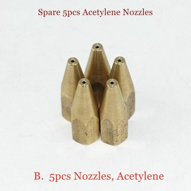 Gas Brazing Torch 5pcs Nozzle Oxygen Propane Acetylene Liquified Soldering Tools Acetylene Version