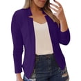 thumbnail image 2 of IMENGL Veste de Petit Tailleur Décontractée Unie, Violet 2TG, Taille M-5TG, 2 of 5