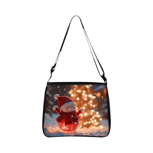 Christmas Shoulder Bag Adjustable Shoulder Strap Bag With Inside Pocket For Daily For Christmas